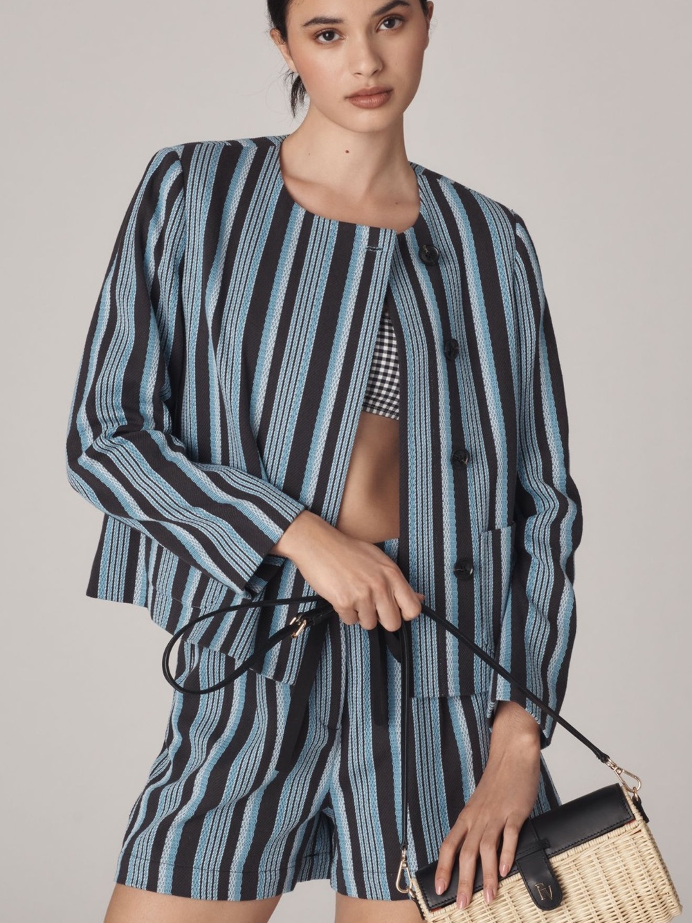 *Anthropologie Scotch & Soda Textured Stripe Blazer